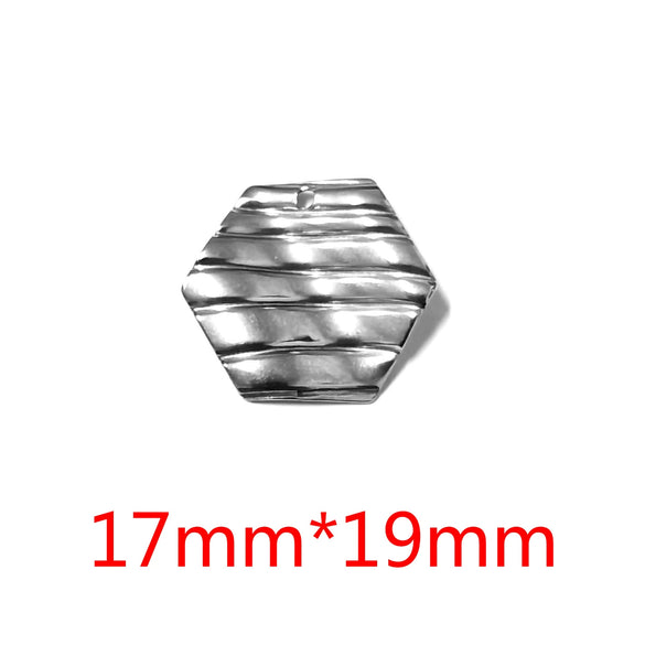 Stainless Steel Geometric Semiembossed Electroplated Earrings Pendant With Flower And Water Drop Design