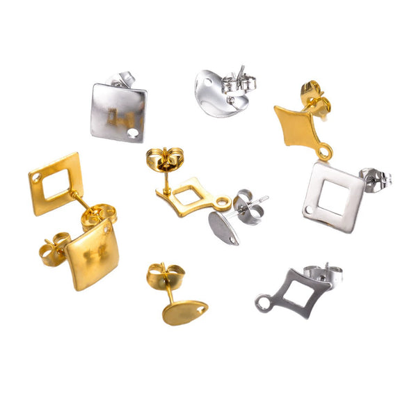 Stainless Steel Geometric Shape Electroplated Handmade Earring Material