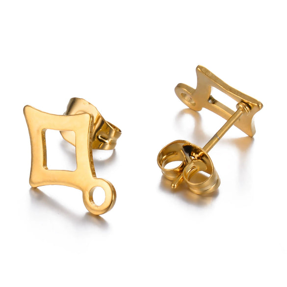 Stainless Steel Geometric Shape Electroplated Handmade Earring Material