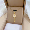 Stainless Steel Geometric Shell Pendant Women's Allmatch Clavicle Necklace