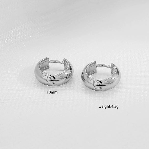 Stainless Steel Geometric Simple Electroplated Unisex Earrings