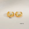 Stainless Steel Geometric Simple Electroplated Unisex Earrings
