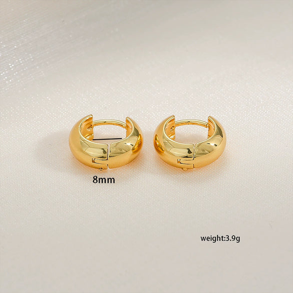 Stainless Steel Geometric Simple Electroplated Unisex Earrings