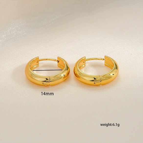 Stainless Steel Geometric Simple Electroplated Unisex Earrings