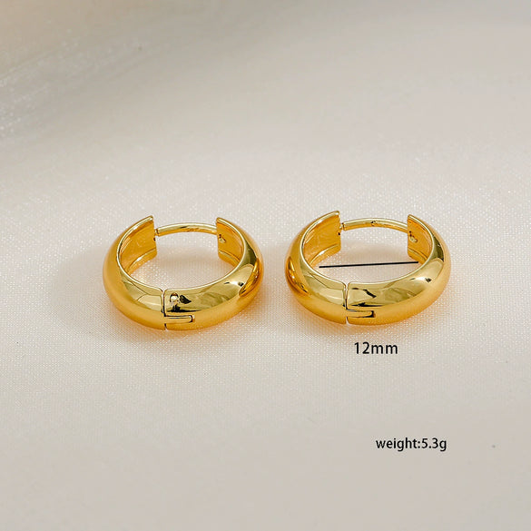 Stainless Steel Geometric Simple Electroplated Unisex Earrings