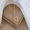 Stainless Steel Geometric Sixpointed Star Diamond Necklace Unisex