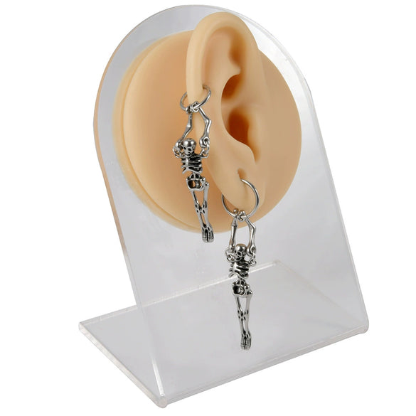 Stainless Steel Geometric Skull Round Closed Septum Lip Ring Puncture Accessories Electroplated