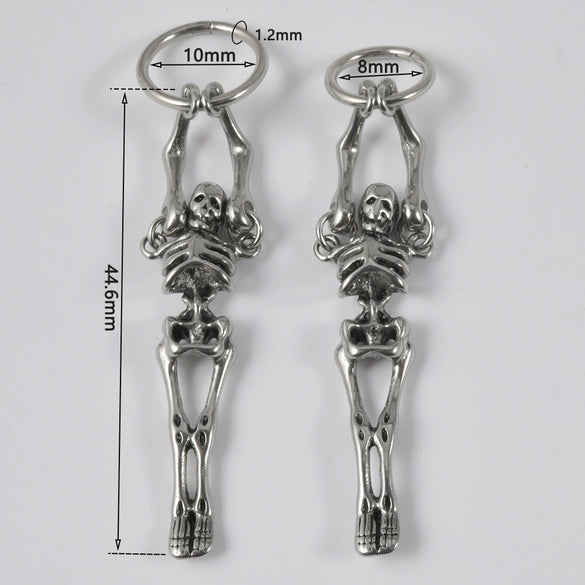 Stainless Steel Geometric Skull Round Closed Septum Lip Ring Puncture Accessories Electroplated