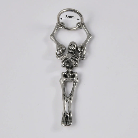 Stainless Steel Geometric Skull Round Closed Septum Lip Ring Puncture Accessories Electroplated