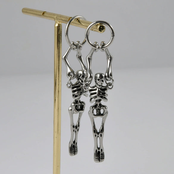 Stainless Steel Geometric Skull Round Closed Septum Lip Ring Puncture Accessories Electroplated