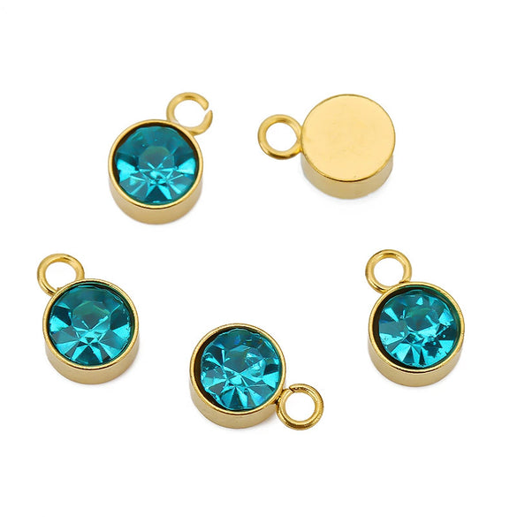 Stainless Steel Geometric Smooth Inlay Zircon Pendant And Bracelet Accessories