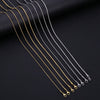 Stainless Steel Geometric Snake Bone Chain Necklace With Pendant For Unisex Electroplating Style