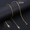 Stainless Steel Geometric Snake Bone Chain Necklace With Pendant For Unisex Electroplating Style
