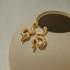 Stainless Steel Geometric Snake Earrings Electroplating Jewelry For Women