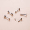 Stainless Steel Geometric Spherical Inserted Pin Rod Lip Nail Ear Bone Nail Cartilage Earrings Puncture Jewelry With Electroplating