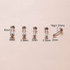 Stainless Steel Geometric Spherical Inserted Pin Rod Lip Nail Ear Bone Nail Cartilage Earrings Puncture Jewelry With Electroplating