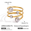 Stainless Steel Geometric Spherical Multi Layer Opening Ring Electroplated