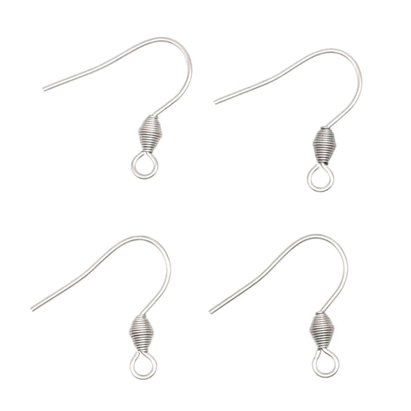 Stainless Steel Geometric Spiral Ear Hook Jewelry Accessories With Electroplating And Return Pattern