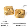 Stainless Steel Geometric Spiral Pattern Vortex Shape Electroplated Women's Earrings
