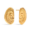 Stainless Steel Geometric Spiral Stud Earrings For Women Electroplated Light Luxury Design