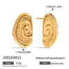 Stainless Steel Geometric Spiral Stud Earrings For Women Electroplated Light Luxury Design