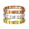 Stainless Steel Geometric Splicing Electroplated Unisex Bracelet
