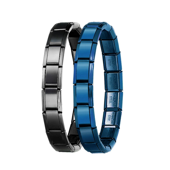 Stainless Steel Geometric Splicing Electroplated Unisex Bracelet