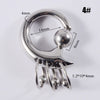 Stainless Steel Geometric Spring Clip Ball Auricle Earrings With Electroplating