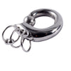 Stainless Steel Geometric Spring Clip Ball Auricle Earrings With Electroplating