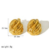 Stainless Steel Geometric Square Electroplated Earrings Highend Style