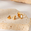 Stainless Steel Geometric Square Electroplated Women's Earrings