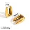 Stainless Steel Geometric Square Electroplated Women's Earrings