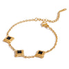 Stainless Steel Geometric Square Fashion Oil Dropping Electroplated Women's Bracelet