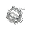 Stainless Steel Geometric Square Rectangular Earring Buckle Diy Jewelry Accessories Vacuum Plated Waterproof Simple Fashion