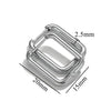 Stainless Steel Geometric Square Rectangular Earring Buckle Diy Jewelry Accessories Vacuum Plated Waterproof Simple Fashion