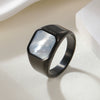 Stainless Steel Geometric Square Ring Electroplating Men's Jewelry