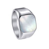 Stainless Steel Geometric Square Ring Electroplating Men's Jewelry