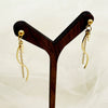 Stainless Steel Geometric Sshaped Long Tassel Earrings With Electroplating