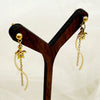 Stainless Steel Geometric Sshaped Long Tassel Earrings With Electroplating