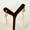 Stainless Steel Geometric Sshaped Long Tassel Earrings With Electroplating