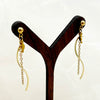 Stainless Steel Geometric Sshaped Long Tassel Earrings With Electroplating