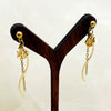 Stainless Steel Geometric Sshaped Long Tassel Earrings With Electroplating