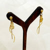 Stainless Steel Geometric Sshaped Long Tassel Earrings With Electroplating