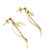 Stainless Steel Geometric Sshaped Long Tassel Earrings With Electroplating