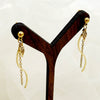 Stainless Steel Geometric Sshaped Long Tassel Earrings With Electroplating