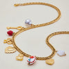 Stainless Steel Geometric Stacked Holiday Style Necklace Electroplated Jewelry