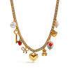 Stainless Steel Geometric Stacked Holiday Style Necklace Electroplated Jewelry