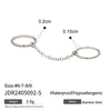 Stainless Steel Geometric Stacked Ring For Women With Electroplating Design