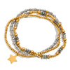 Stainless Steel Geometric Stacking Style Ring Bracelet Electroplated Fashion Jewelry Accessories
