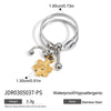 Stainless Steel Geometric Stacking Style Ring Bracelet Electroplated Fashion Jewelry Accessories